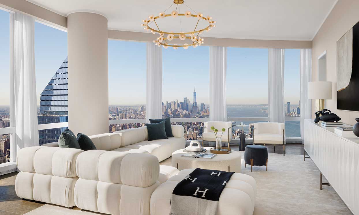 living room with spectacular views